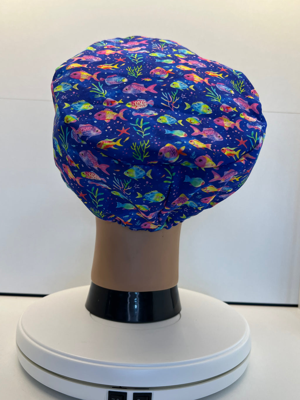 Rainbow Reef 100% Cotton Scrub Cap/Theatre Hat - Optional Satin Lining