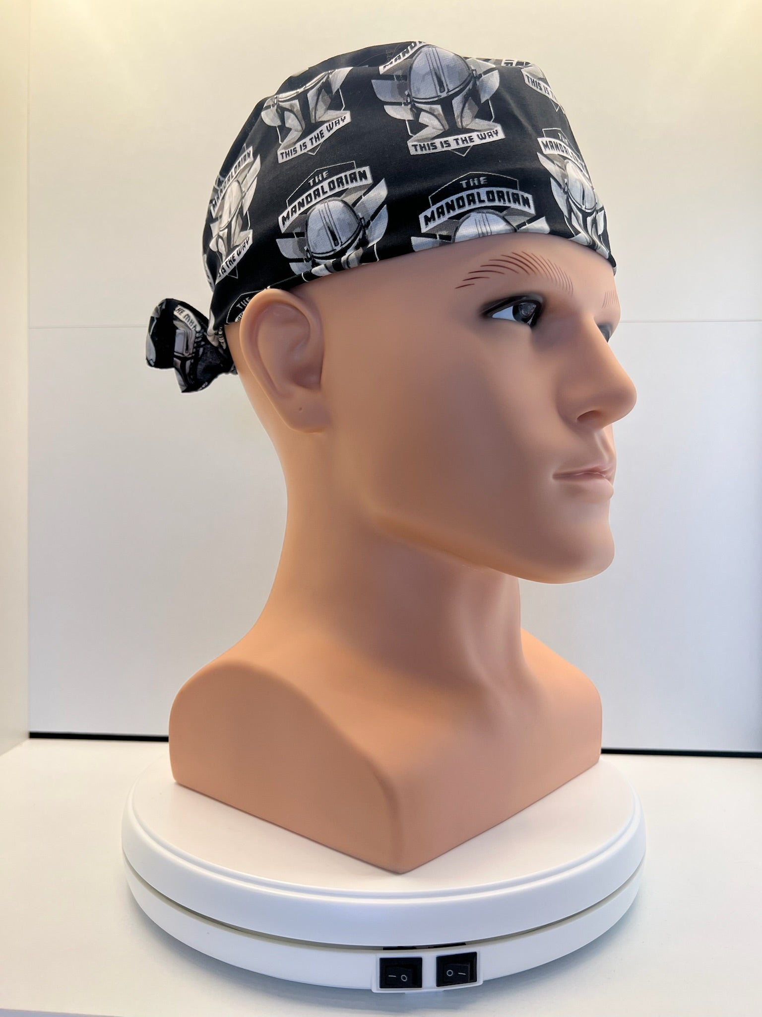 Mandalorian This Is The Way Fabric Tie-Back Surgical/Theatre Scrub Hat/Cap. UK Handmade (Copy)