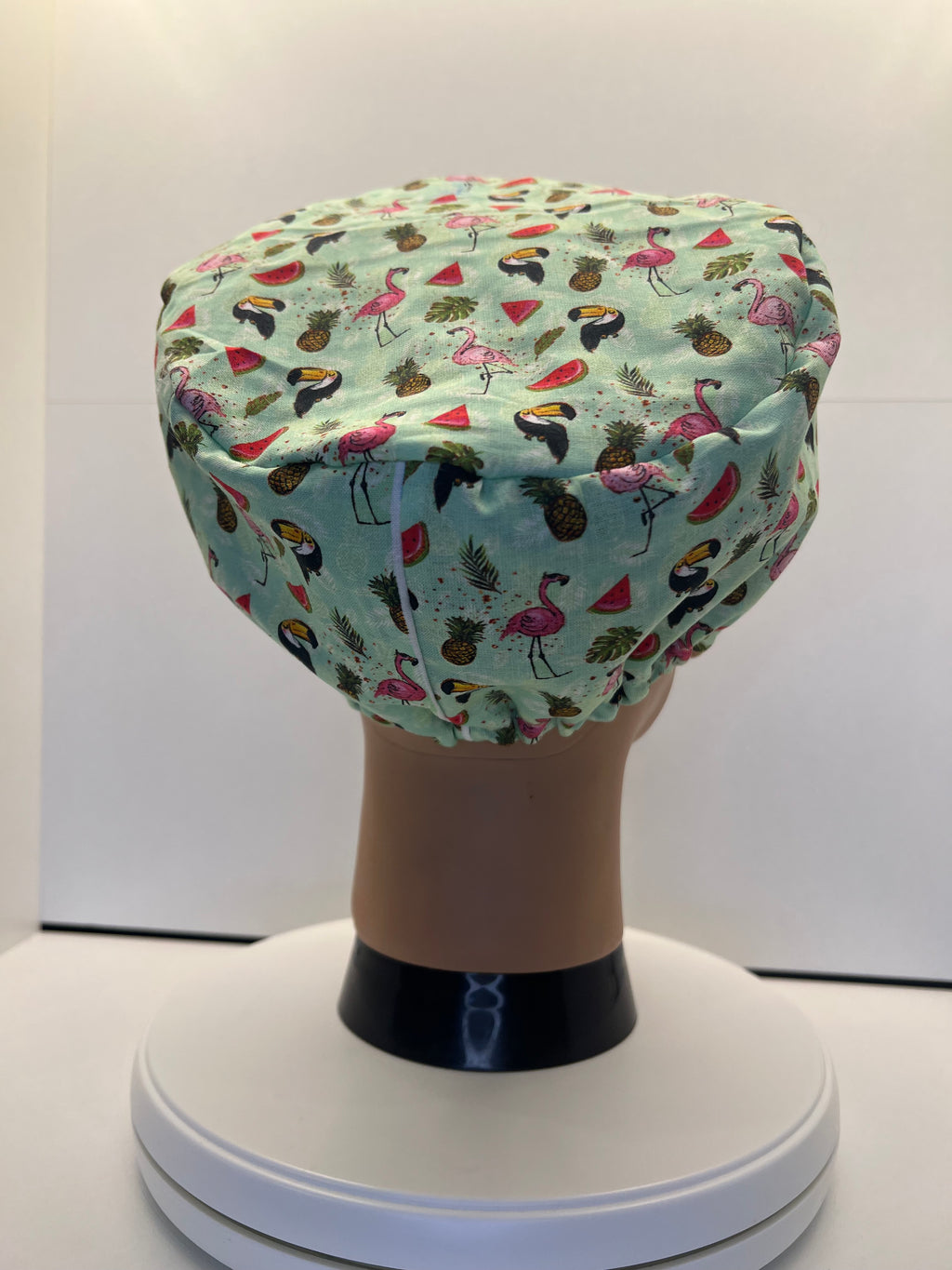 Tropical Escape 100% Cotton Theatre Hat/Scrub Cap - Optional Satin Lining