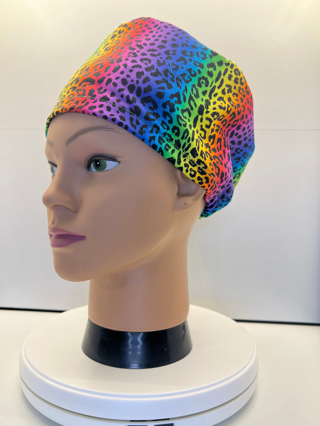 Leopard Love 100% Cotton Scrub Cap/Theatre Hat - UK Handmade