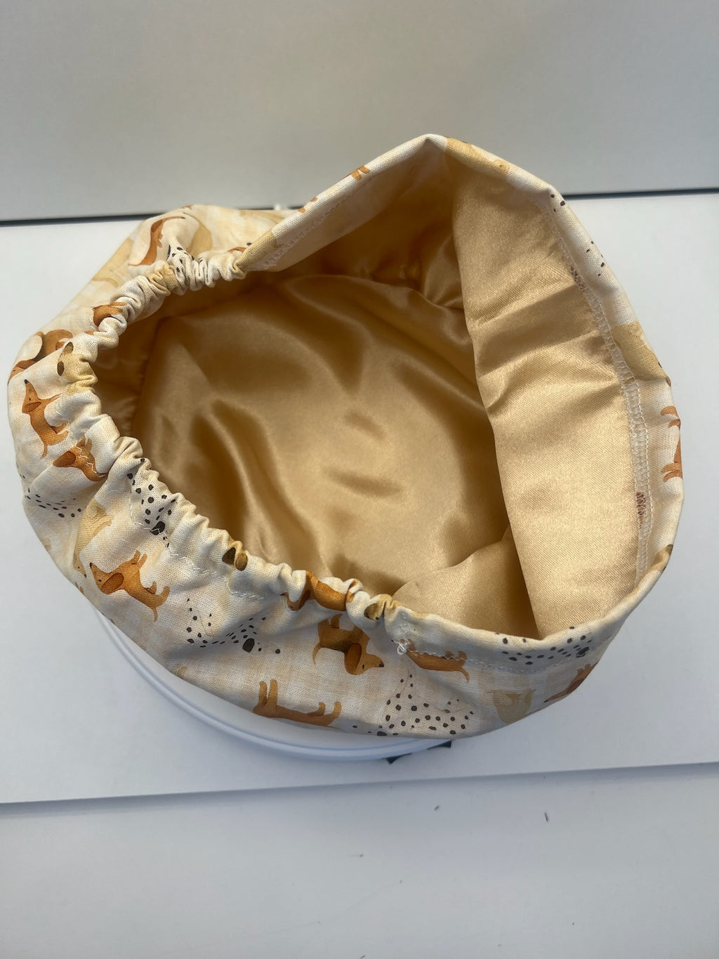 Playful Pups Cotton Theatre Scrub Hat/Cap, Optional Satin Lining
