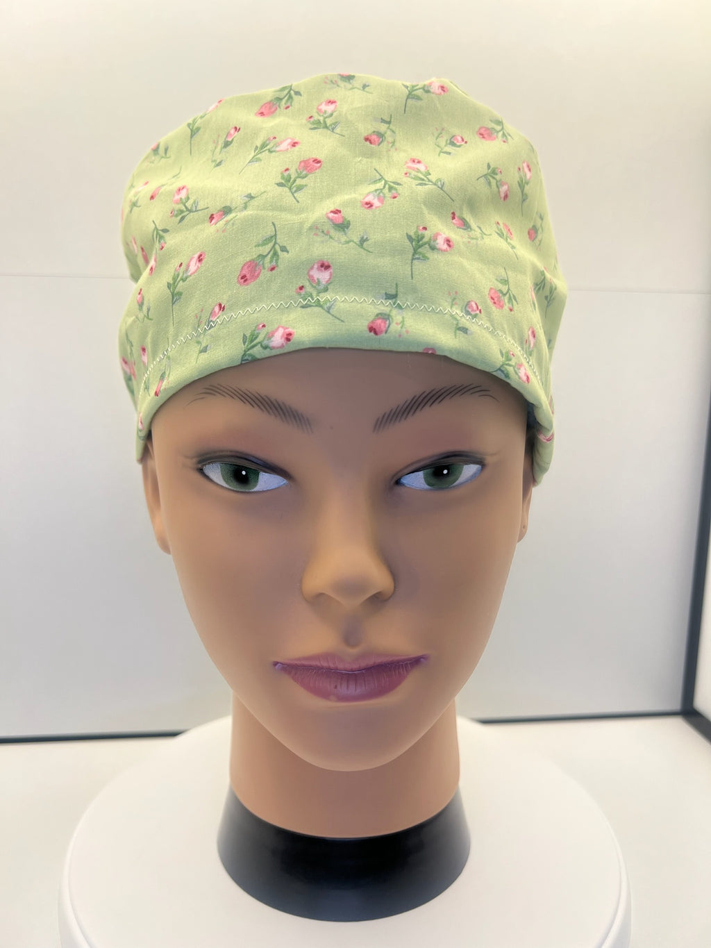 Rosebud Bliss 100% Cotton Scrub Cap/Theatre Hat - UK Handmade