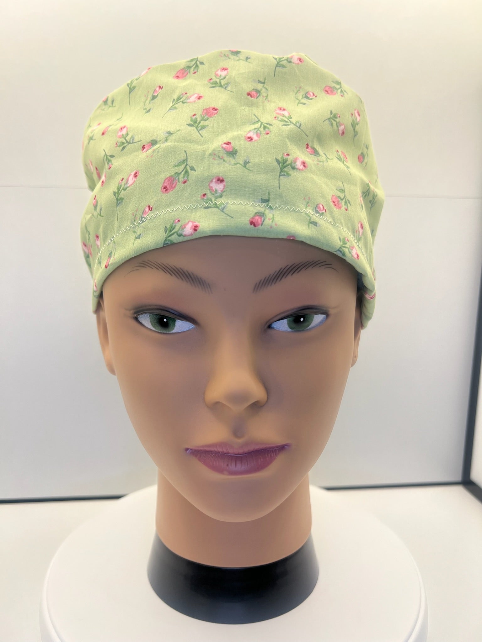 Rosebud Bliss 100% Cotton Scrub Cap/Theatre Hat - UK Handmade