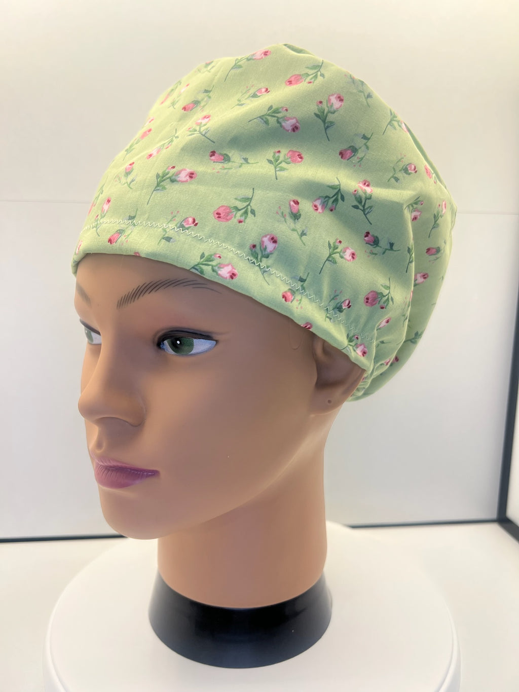 Rosebud Bliss 100% Cotton Scrub Cap/Theatre Hat - UK Handmade