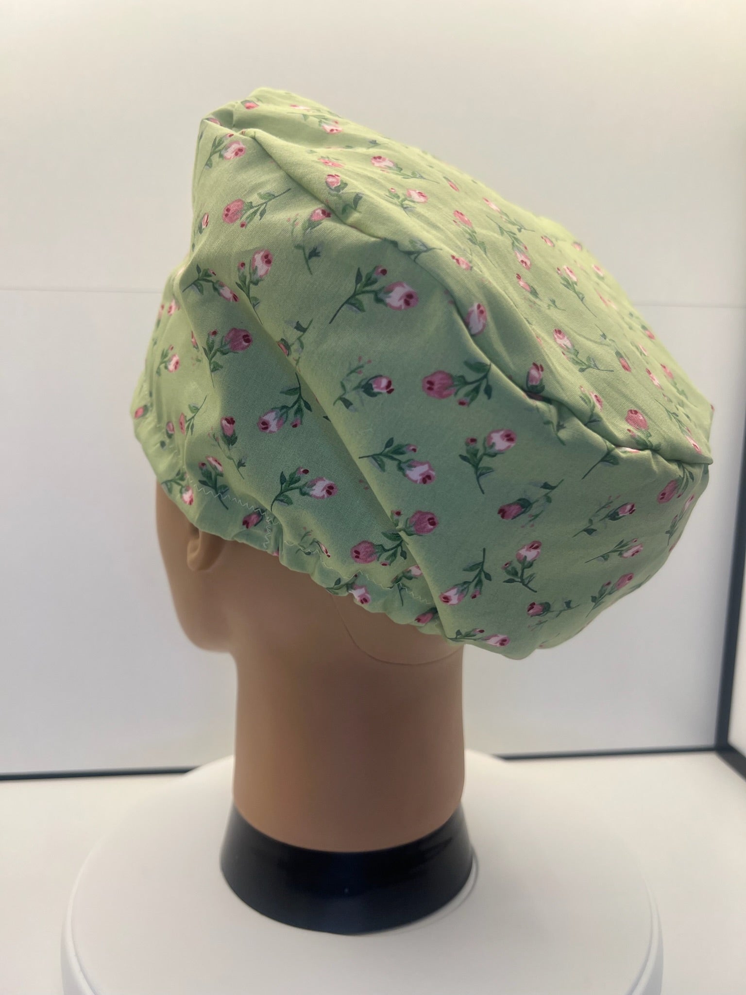 Rosebud Bliss 100% Cotton Scrub Cap/Theatre Hat - UK Handmade