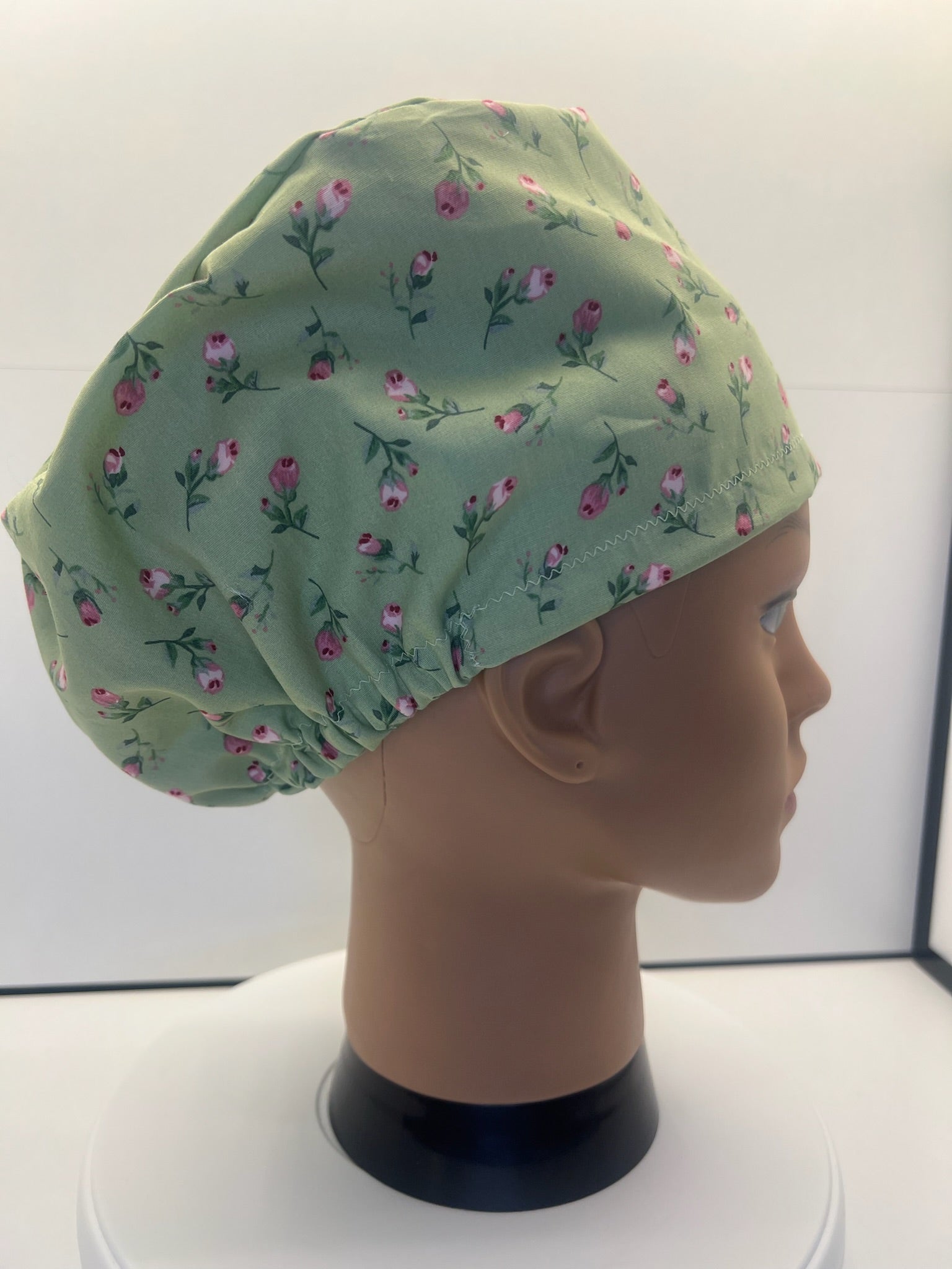 Rosebud Bliss 100% Cotton Scrub Cap/Theatre Hat - UK Handmade
