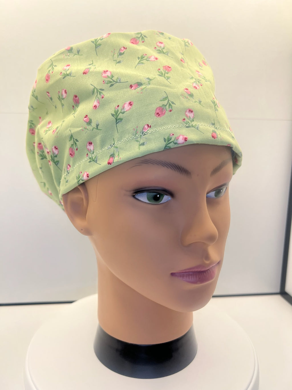 Rosebud Bliss 100% Cotton Scrub Cap/Theatre Hat - UK Handmade