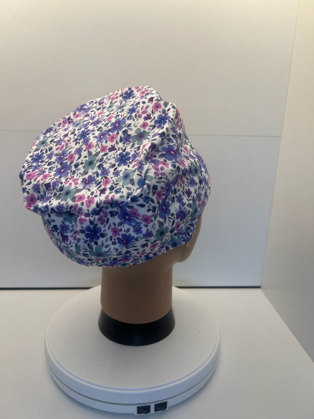 Lavender Blooms Premium Jersey Cotton Theatre/Scrub Hat/Cap.  UK Handmade.
