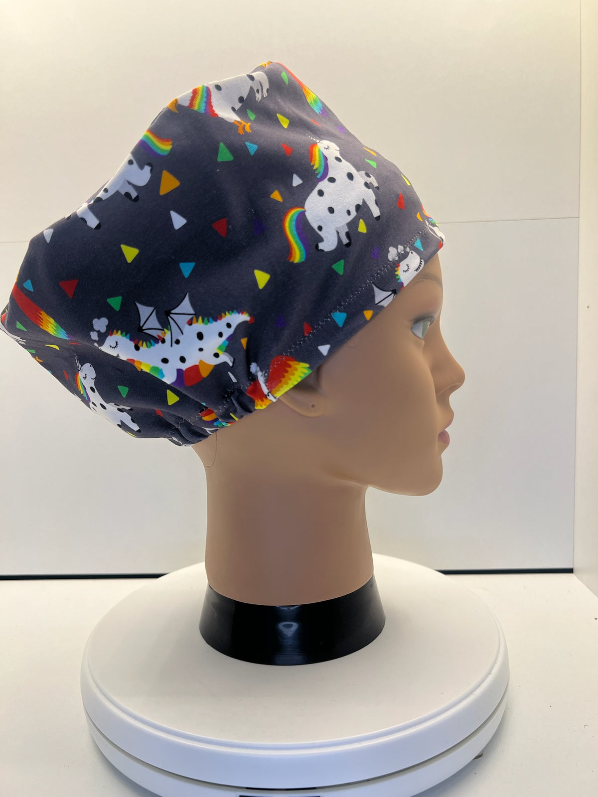 Mythical Menagerie Jersey Cotton Theatre Scrub Hat/ Cap.  Standard & Large Size.