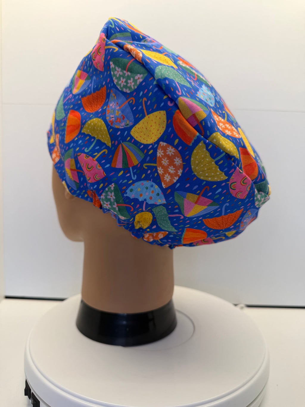 April Showers 100% Cotton Scrub Cap/Theatre Hat - UK Handmade