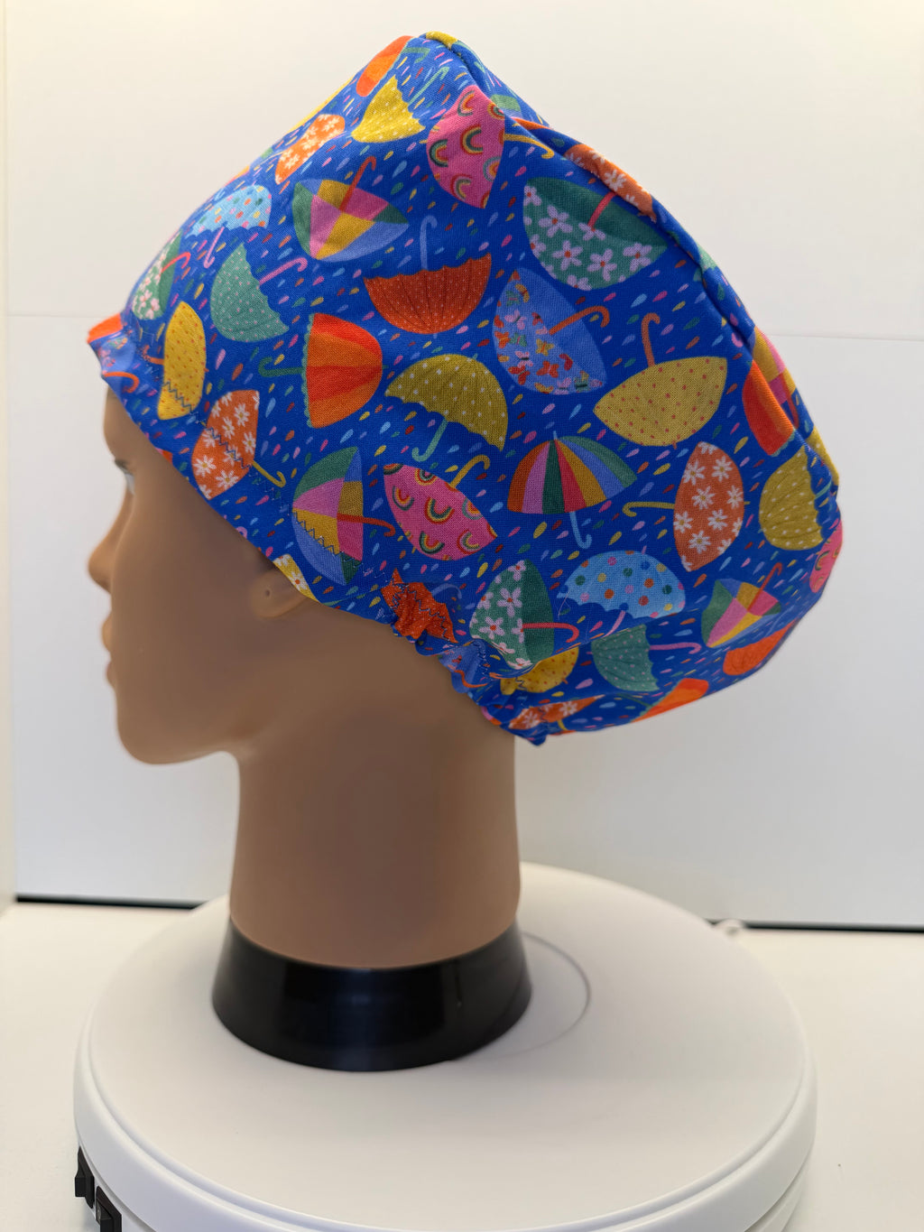 April Showers 100% Cotton Scrub Cap/Theatre Hat - UK Handmade