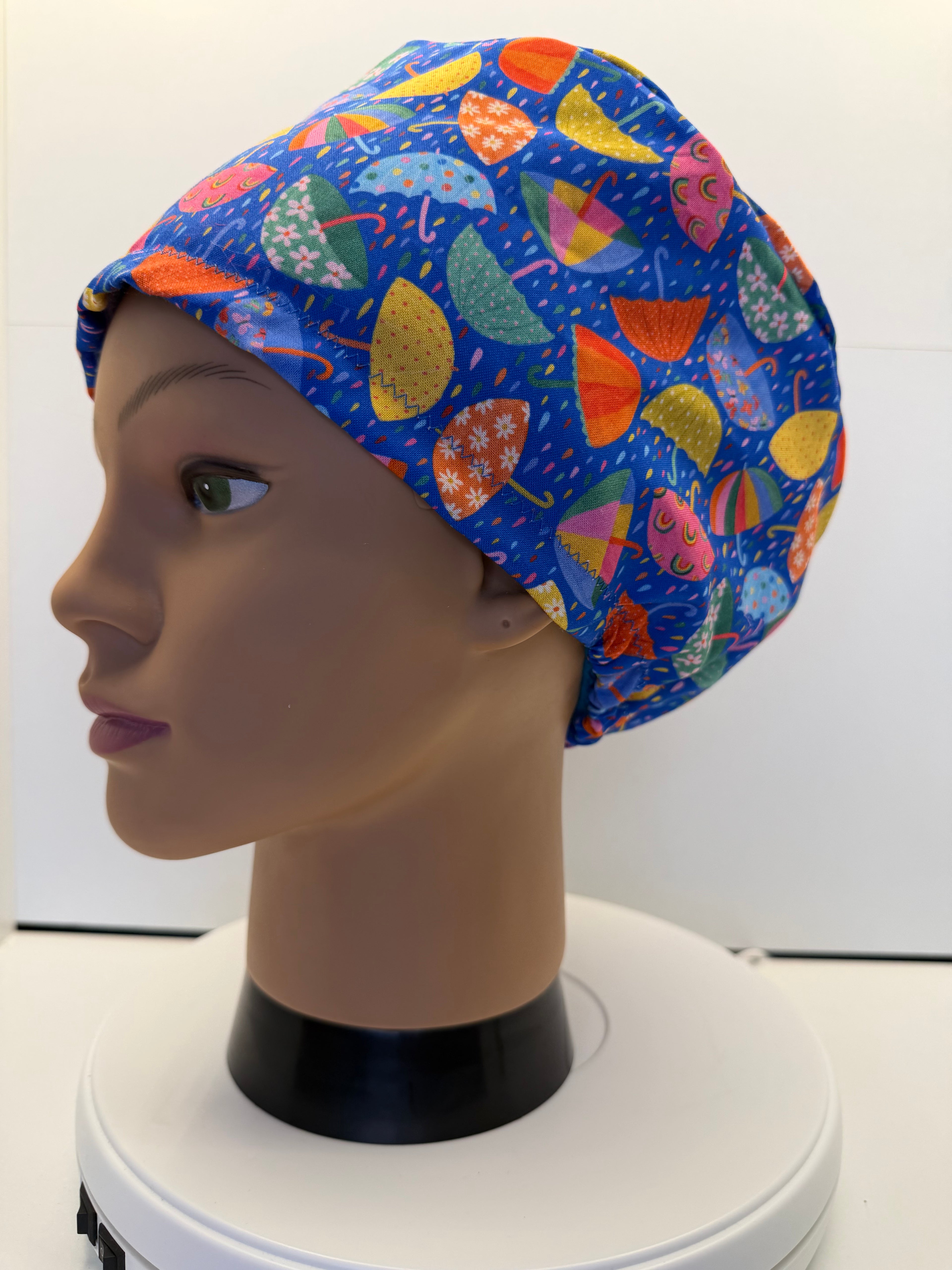 April Showers 100% Cotton Scrub Cap/Theatre Hat - UK Handmade