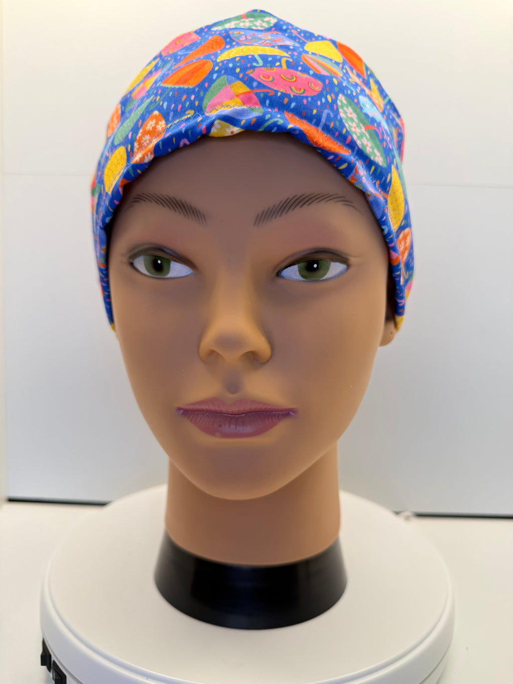 April Showers 100% Cotton Scrub Cap/Theatre Hat - UK Handmade