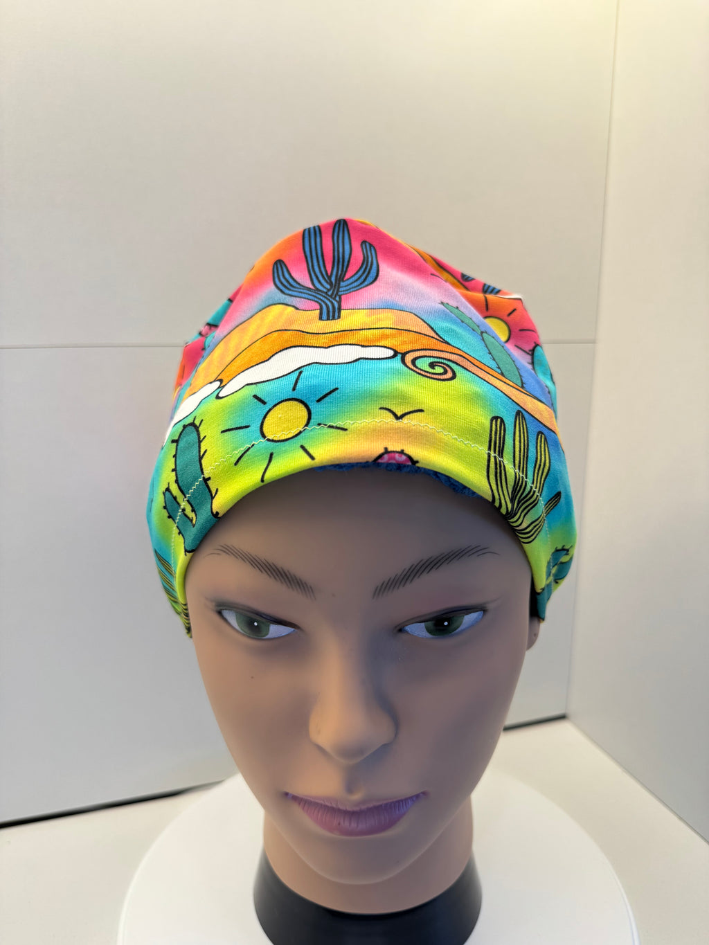 Desert Cactus Premium Jersey Fabric Theatre Hat/Scrub Cap
