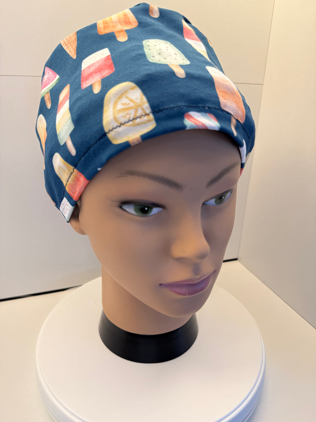 Summer Ice Lollies Premium Jersey Fabric Theatre Hat/Scrub Cap