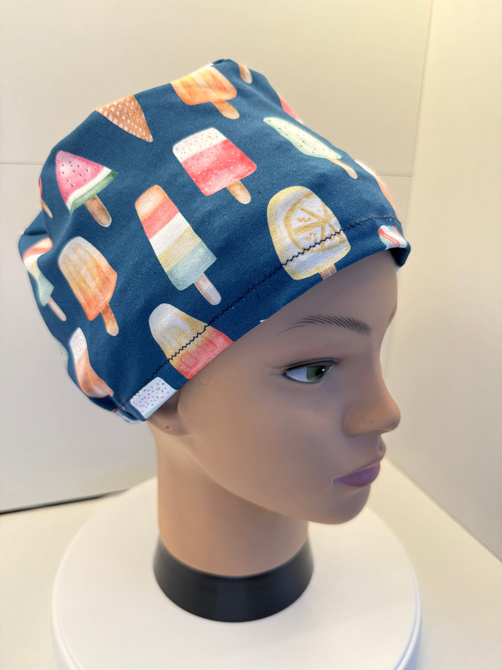 Summer Ice Lollies Premium Jersey Fabric Theatre Hat/Scrub Cap