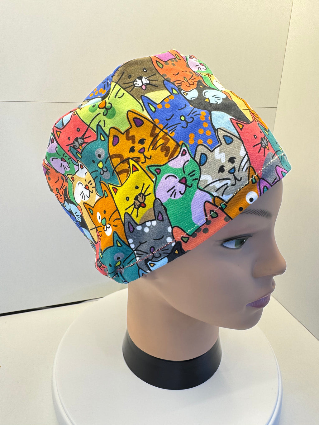 Smiling Cats Premium Jersey Fabric Theatre Hat/Scrub Cap