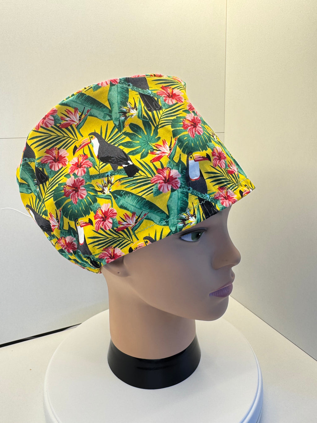 Tropical Toucans 100% Cotton Theatre Hat/Scrub Cap