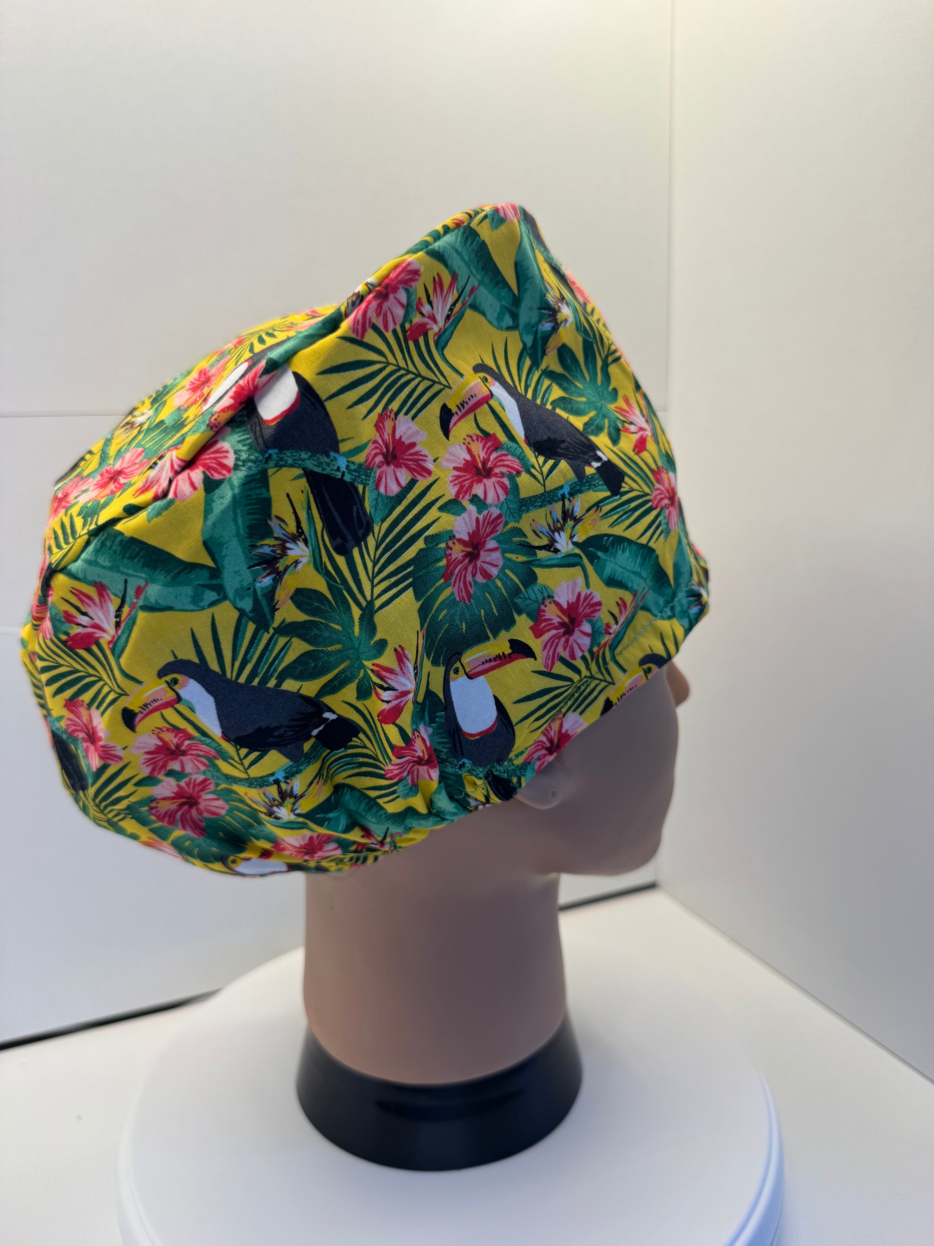 Tropical Toucans 100% Cotton Theatre Hat/Scrub Cap