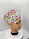 Tropical Flamingos 100% Cotton Theatre Hat/Scrub Cap