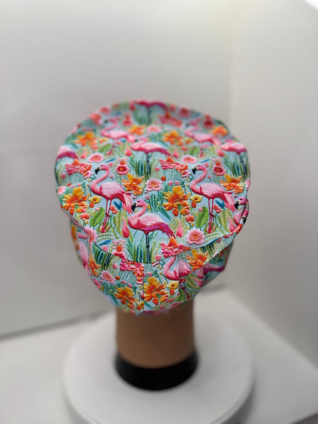 Tropical Flamingos 100% Cotton Theatre Hat/Scrub Cap