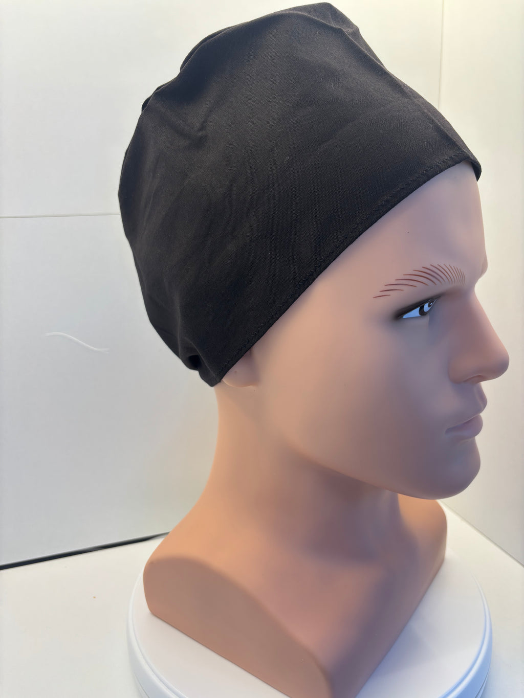 Plain Black Tie Back Theatre Hat/Scrub Cap