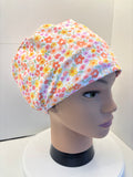 Spring Posies Premium Jersey Cotton Theatre/Scrub Hat/Cap.  UK Handmade.