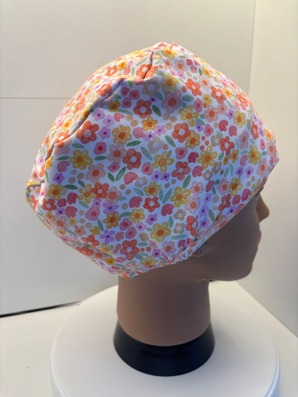 Spring Blooms Premium Jersey super soft and smooth cotton theatre scrub hat/cap