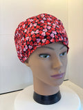 Red and Pink Love Hearts100% Cotton Theatre Hat/Scrub Cap