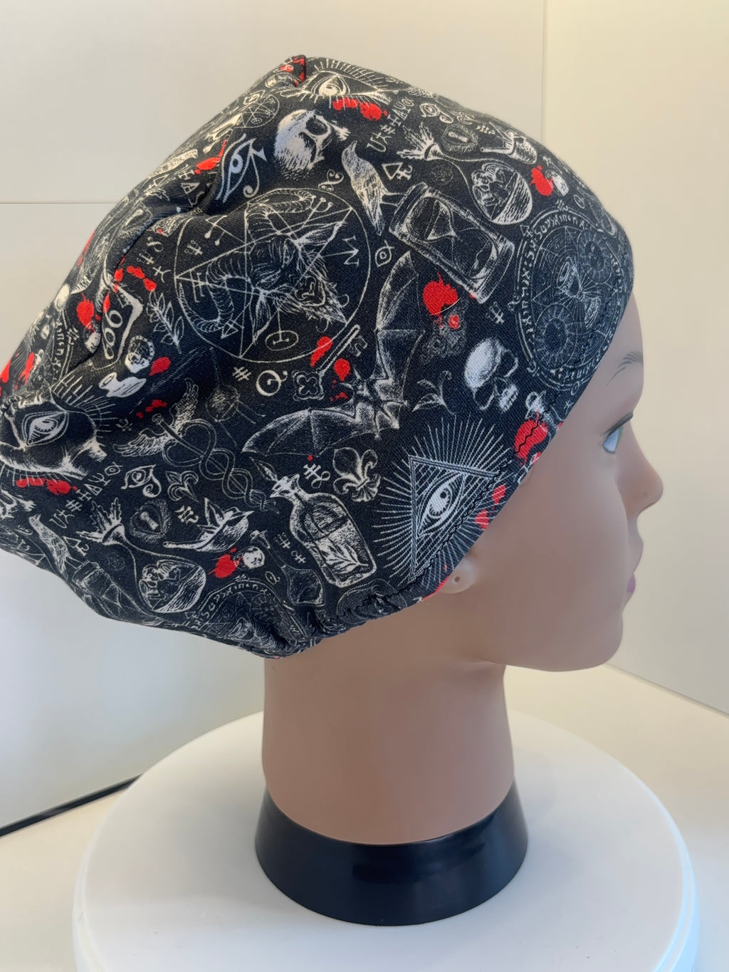 Apothecary's Notebook Premium Cotton Jersey Super Soft Surgical/Theatre Scrub Hat/Cap. UK Handmade