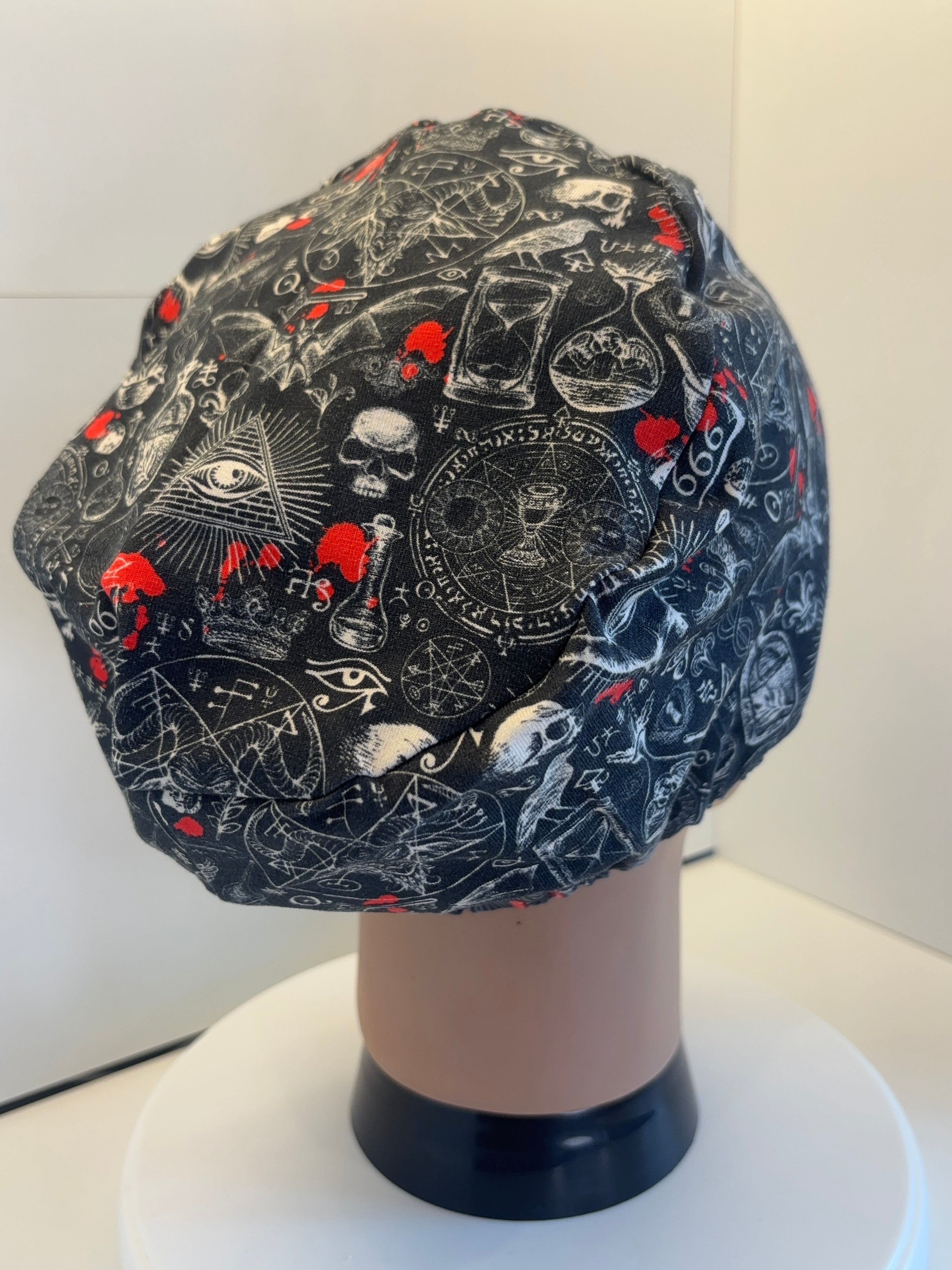 Apothecary's Notebook Premium Cotton Jersey Super Soft Surgical/Theatre Scrub Hat/Cap. UK Handmade