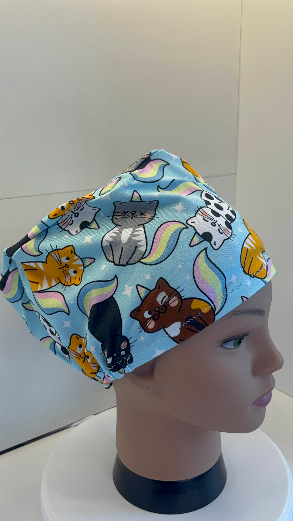 Unicorn Cats/ Caticorns Premium Cotton Jersey super soft theatre scrub hat/cap
