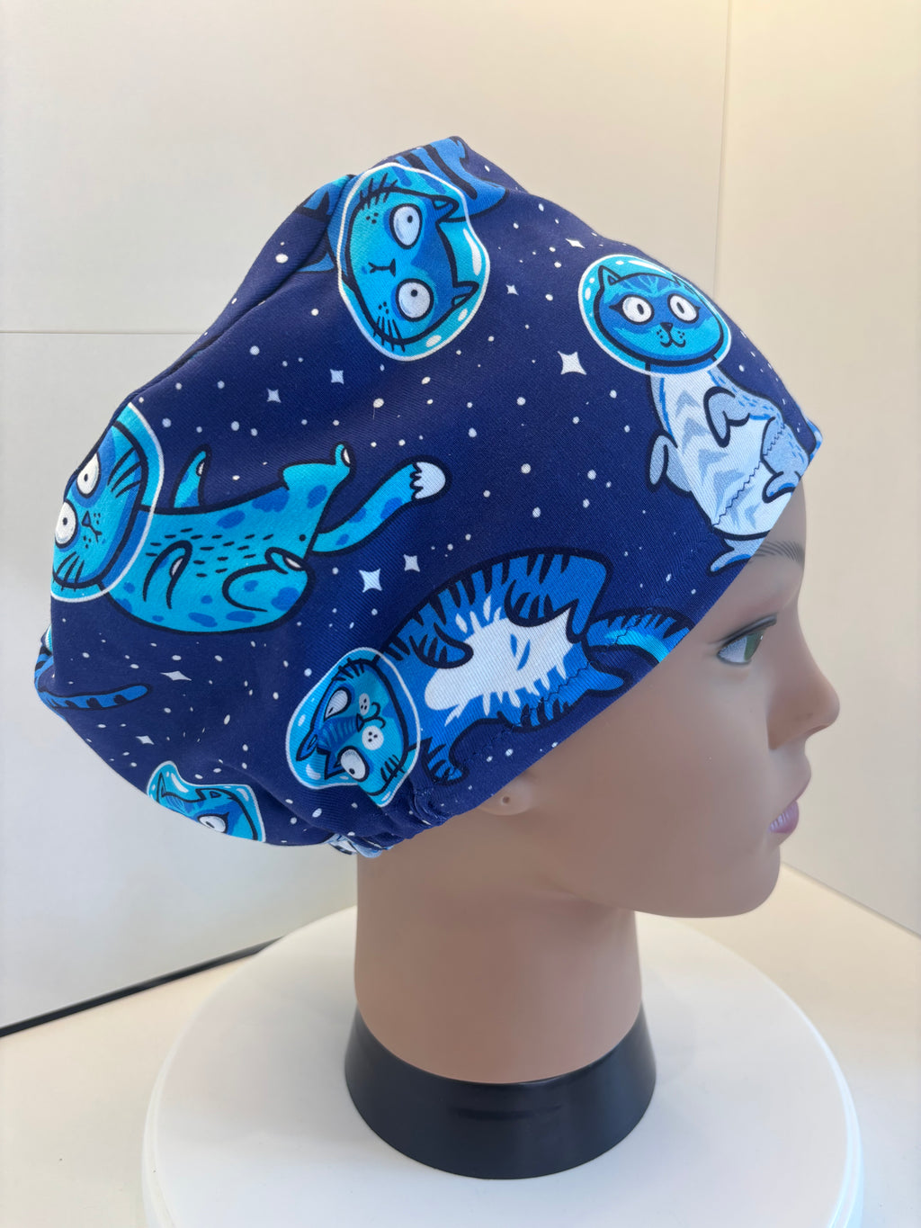 Cats in Space Premium Cotton Jersey super soft theatre scrub hat/cap