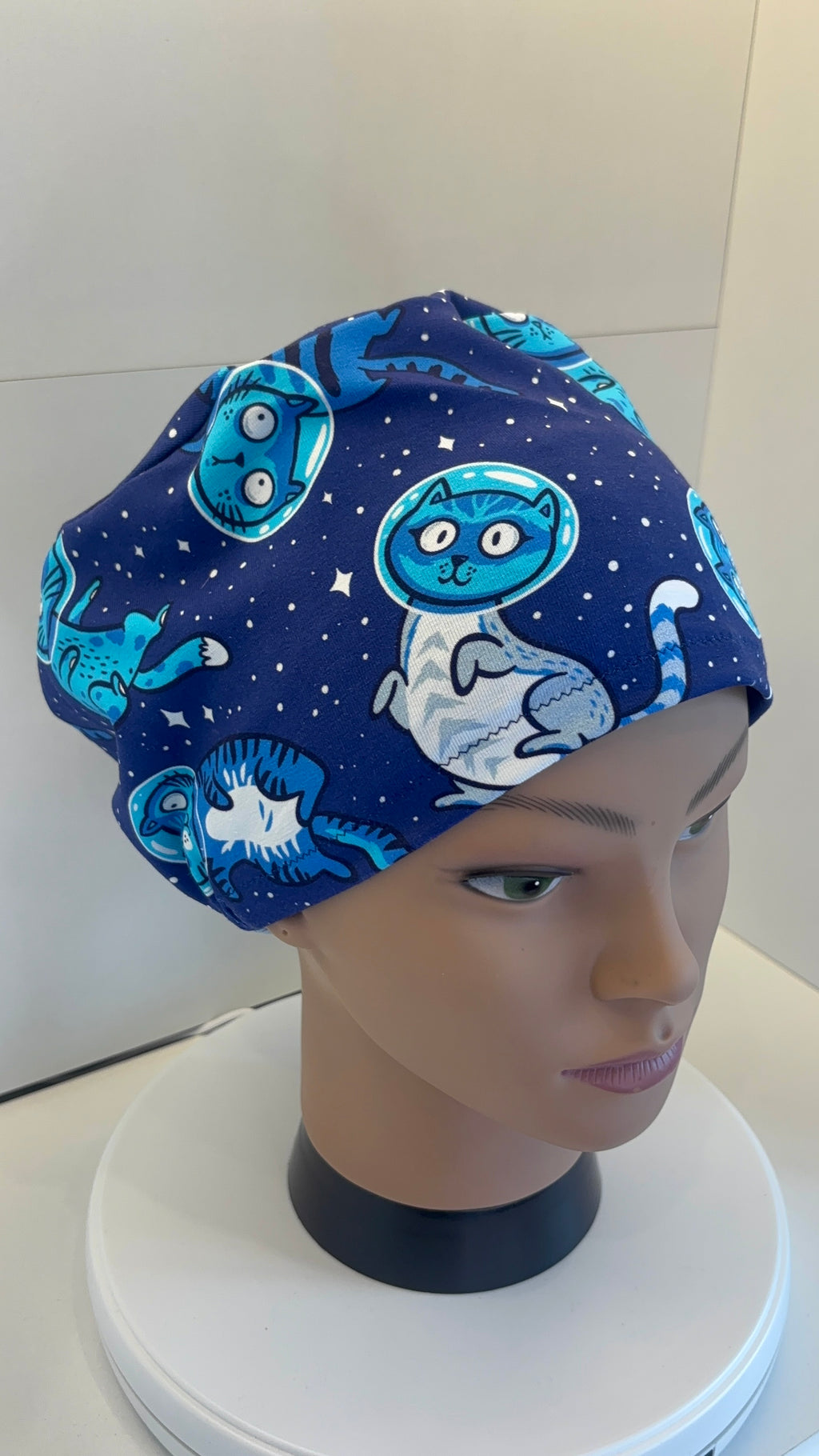 Cats in Space Premium Cotton Jersey super soft theatre scrub hat/cap