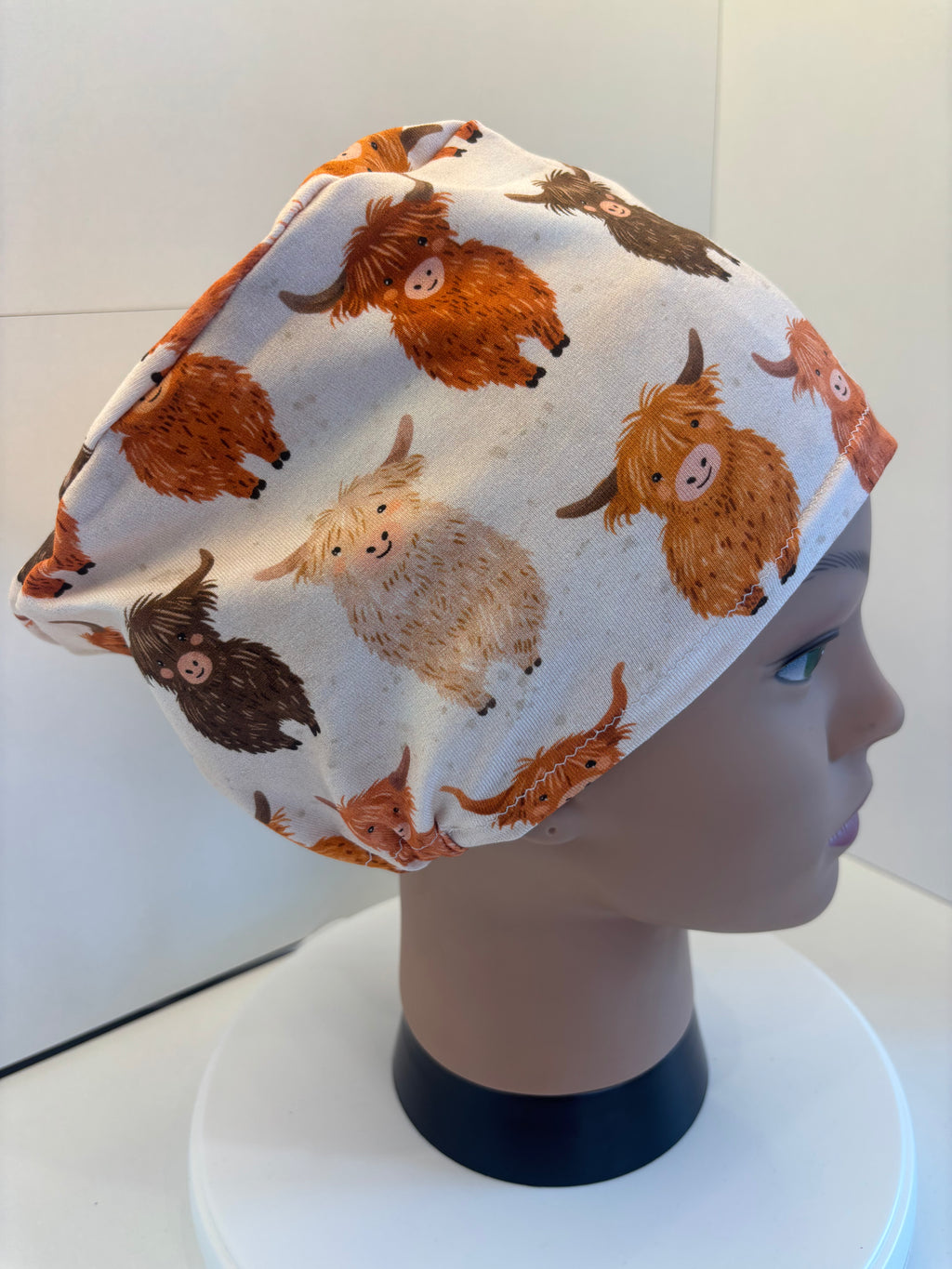 Cheerful Cows Premium Cotton Jersey super soft theatre scrub hat/cap
