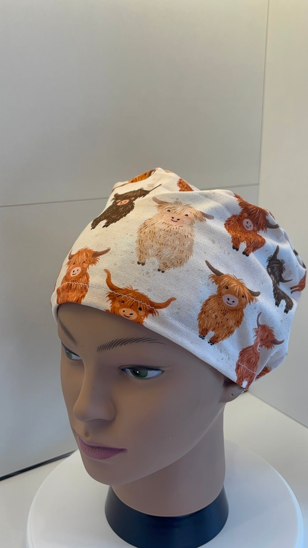 Cheerful Cows Premium Cotton Jersey super soft theatre scrub hat/cap
