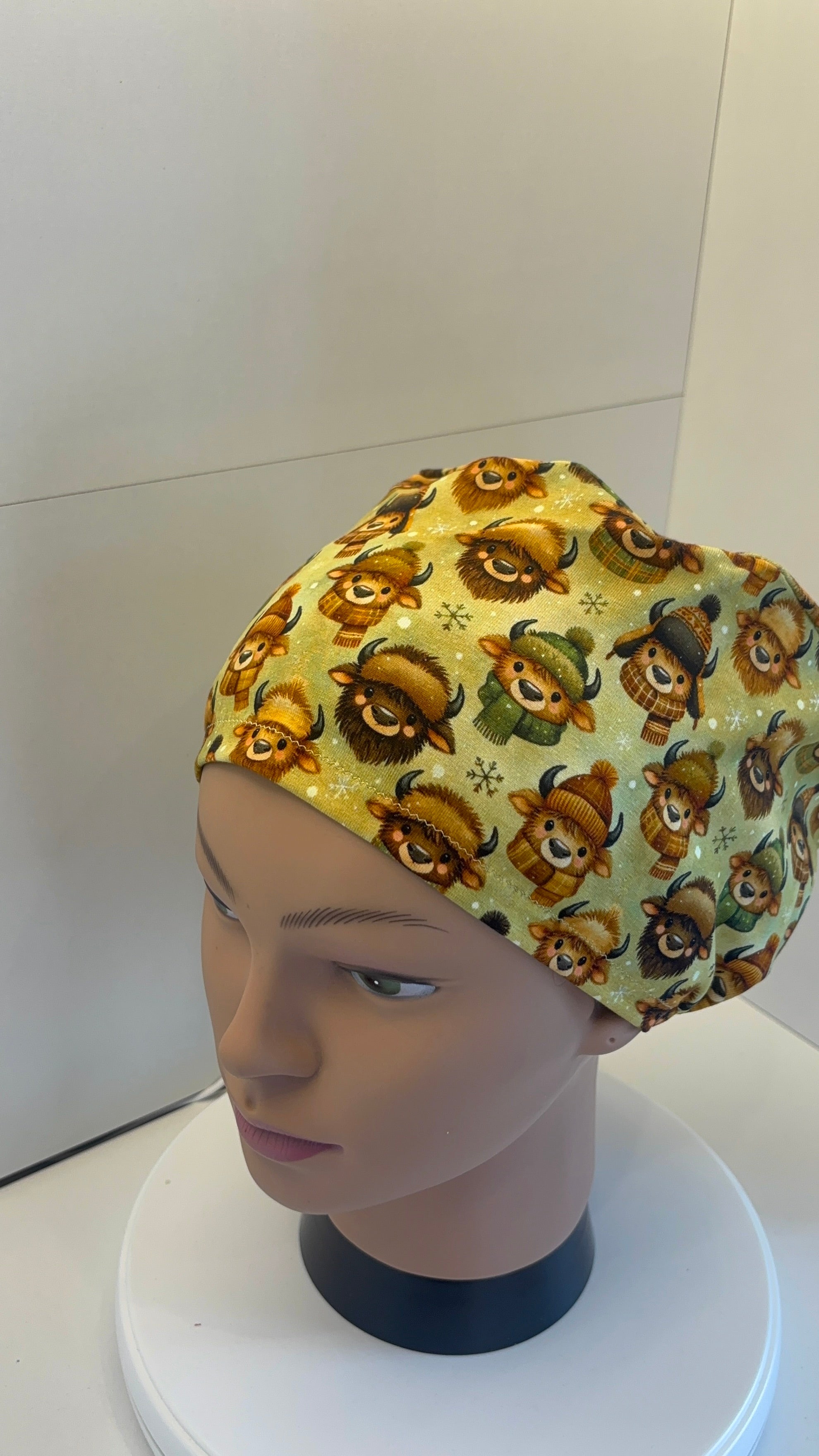Cosy Cows Premium Cotton Jersey super soft theatre scrub hat/cap