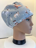 Dogs in the Park Premium Jersey super soft and smooth cotton theatre scrub hat/cap