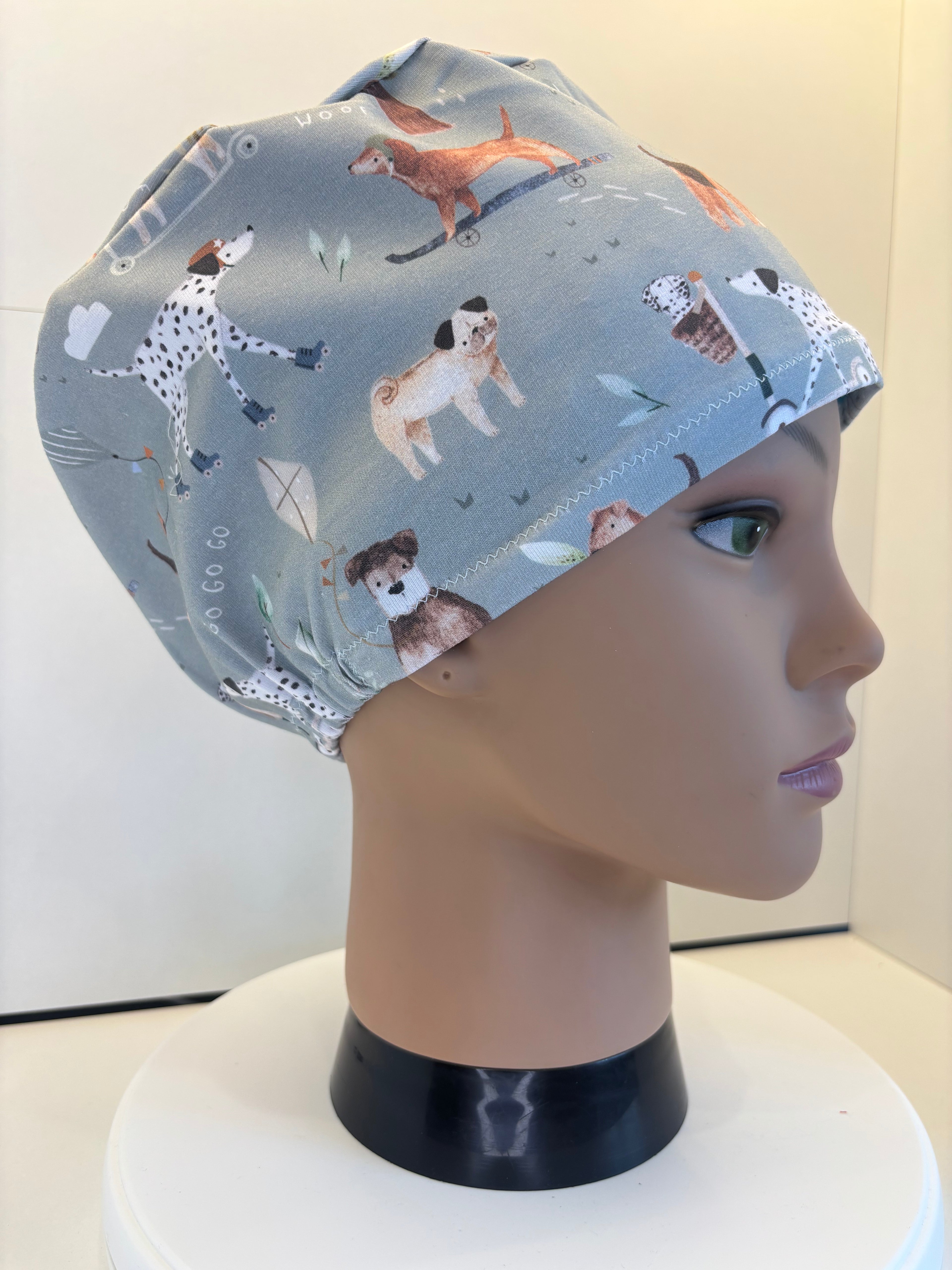 Dogs in the Park Premium Jersey super soft and smooth cotton theatre scrub hat/cap