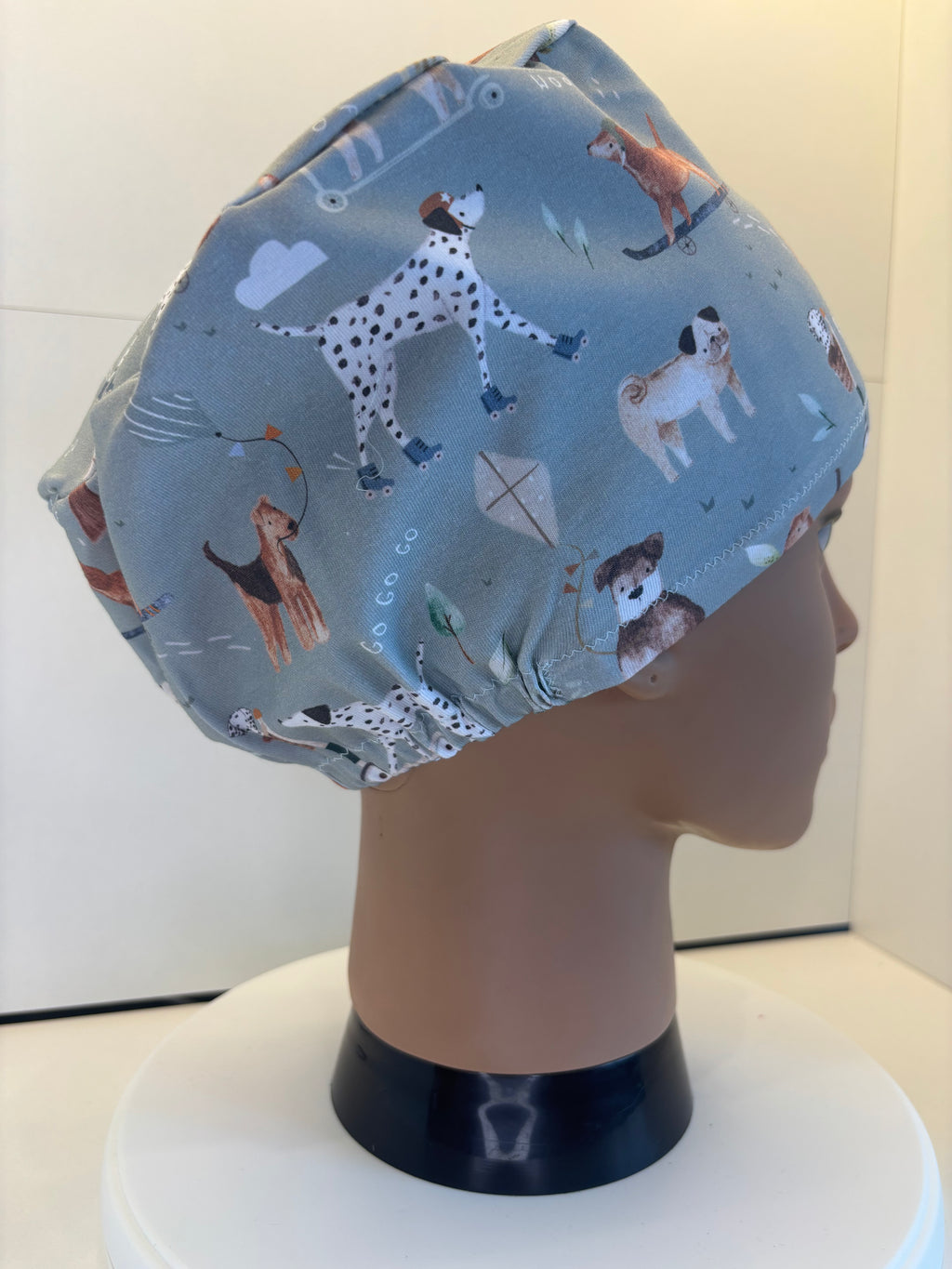 Dogs in the Park Premium Jersey super soft and smooth cotton theatre scrub hat/cap