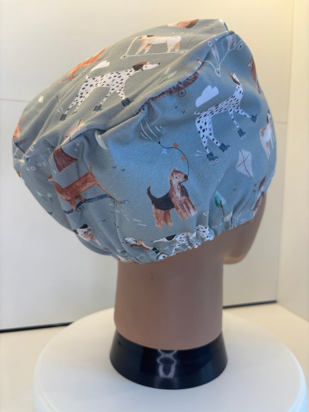 Dogs in the Park Premium Jersey super soft and smooth cotton theatre scrub hat/cap
