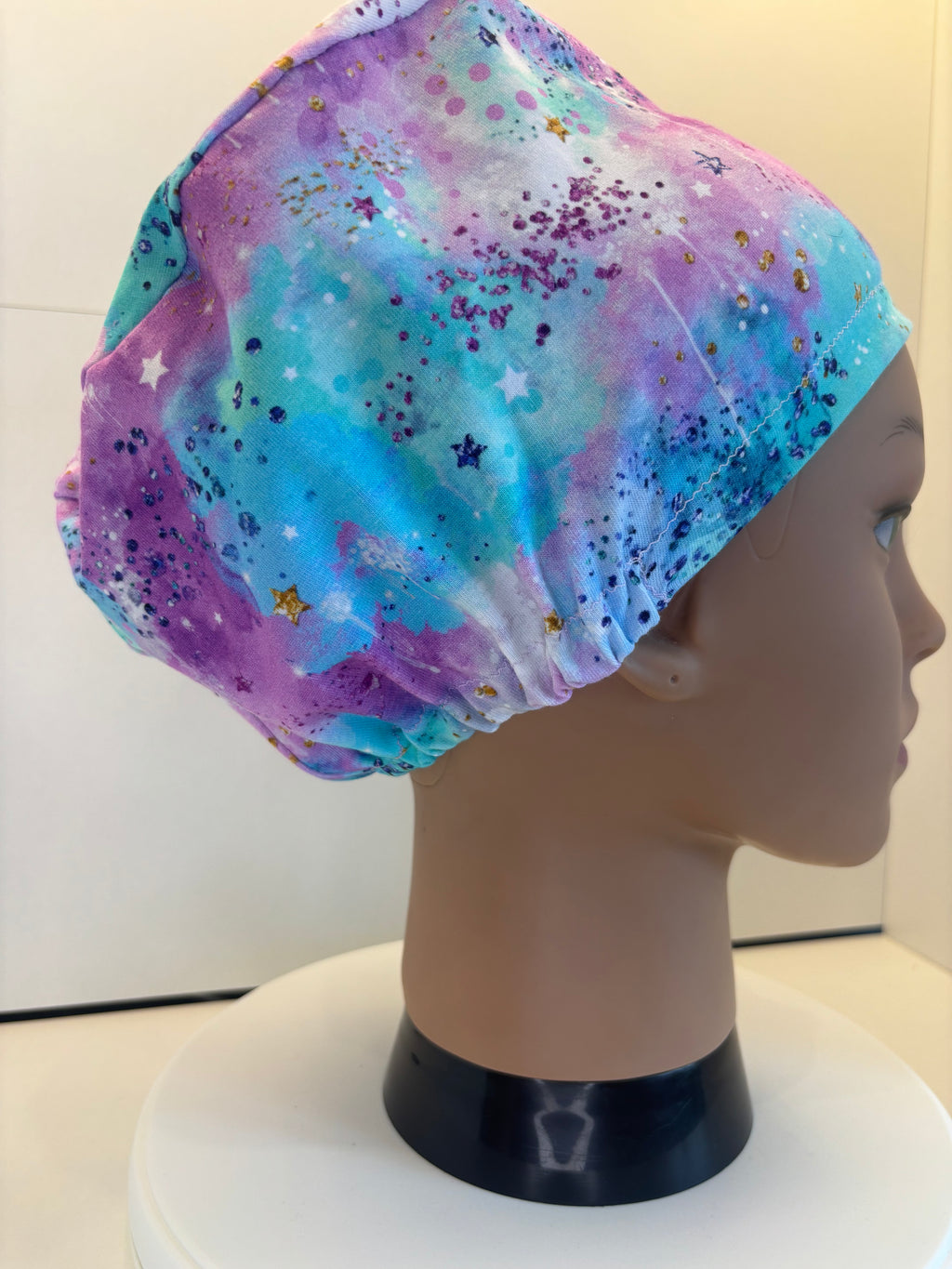 Dreamy Galaxy Premium Cotton Jersey super soft theatre scrub hat/cap