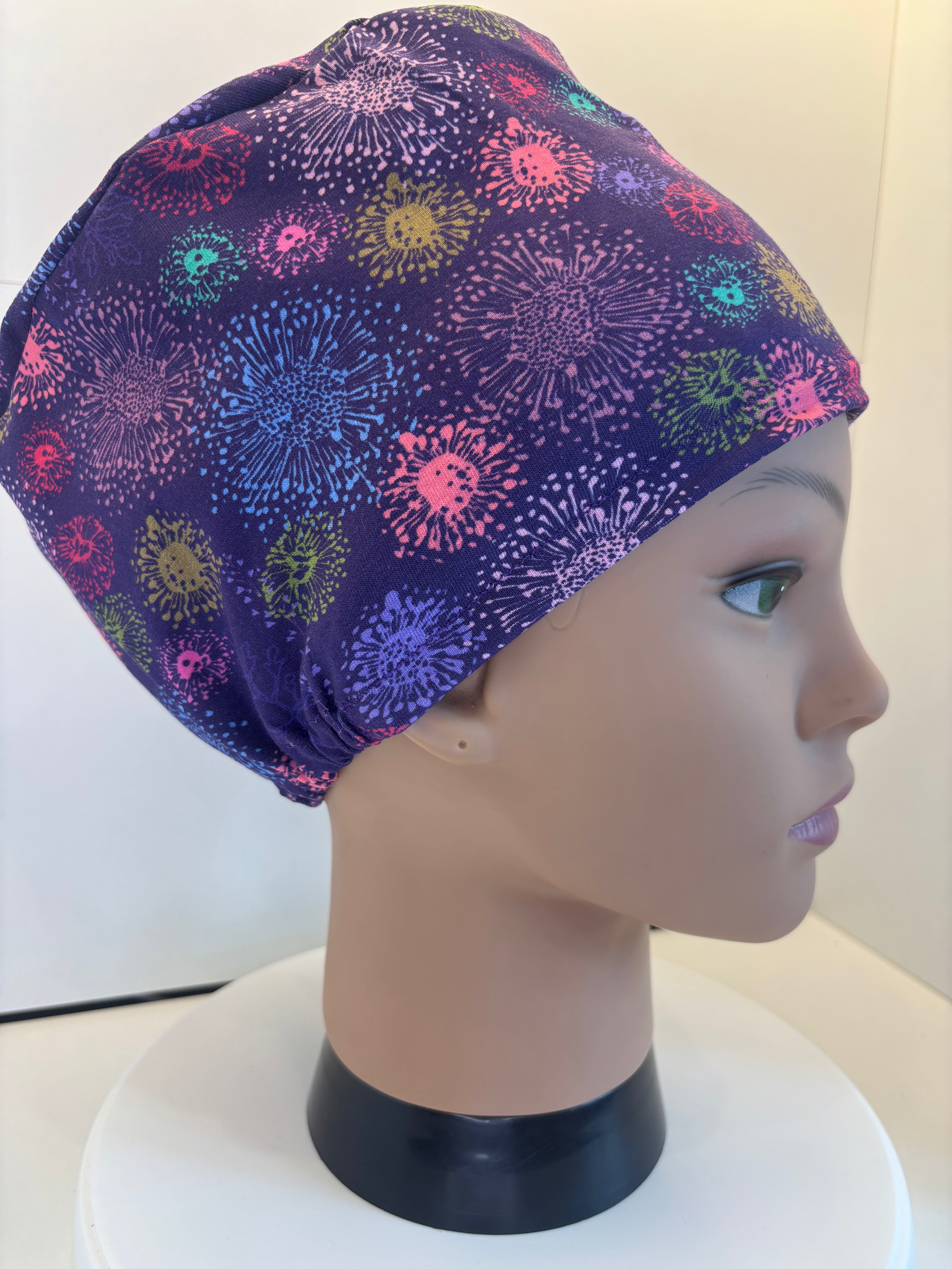 Festival Fireworks Premium Jersey Fabric Scrub Cap/Theatre Hat