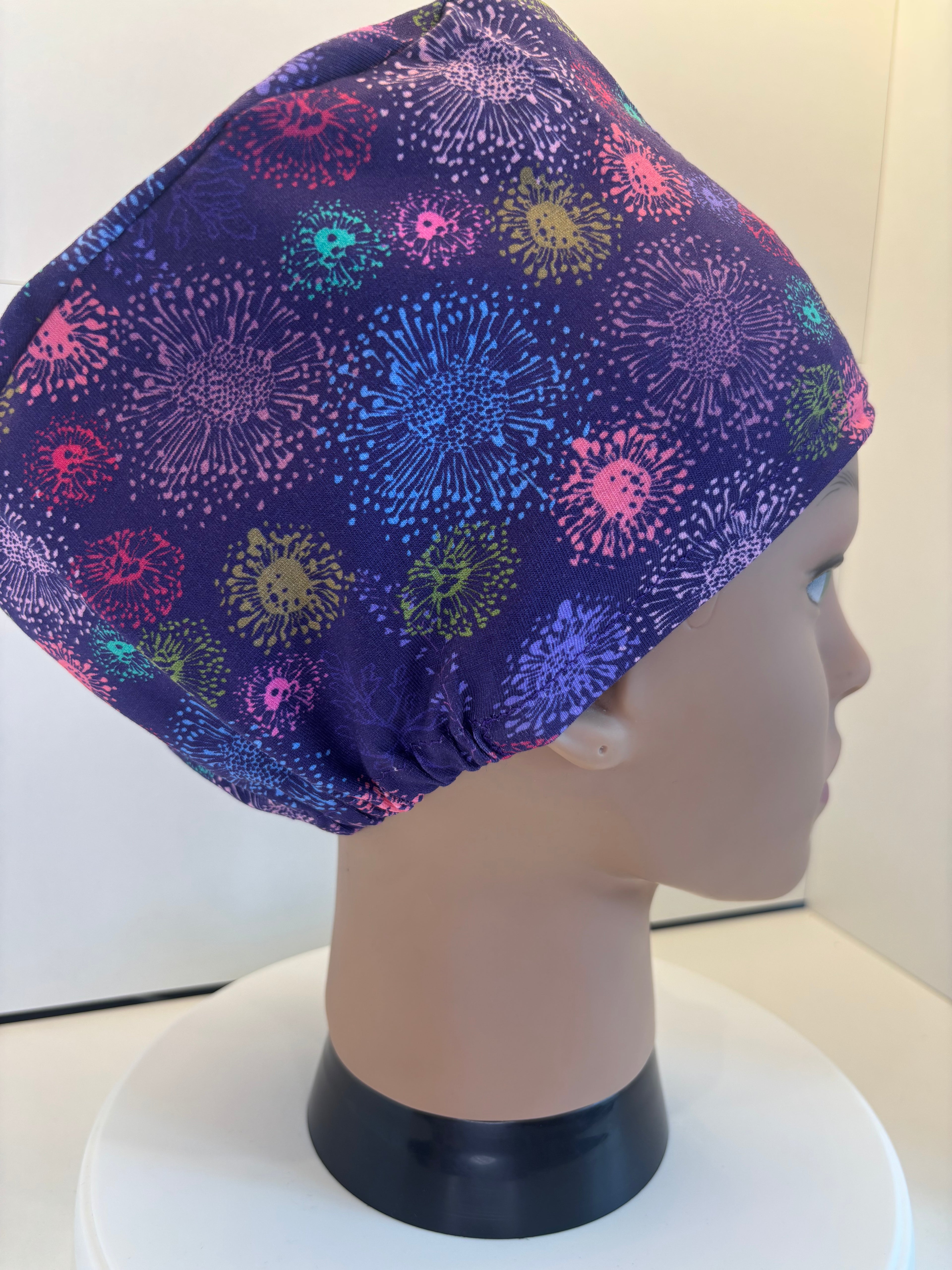 Festival Fireworks Premium Jersey Fabric Scrub Cap/Theatre Hat