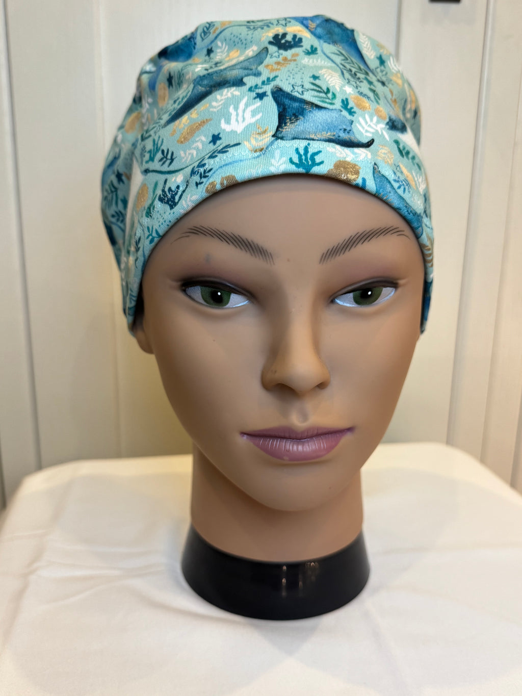 Mantaray Meadows Premium Cotton Jersey super soft theatre scrub hat/cap