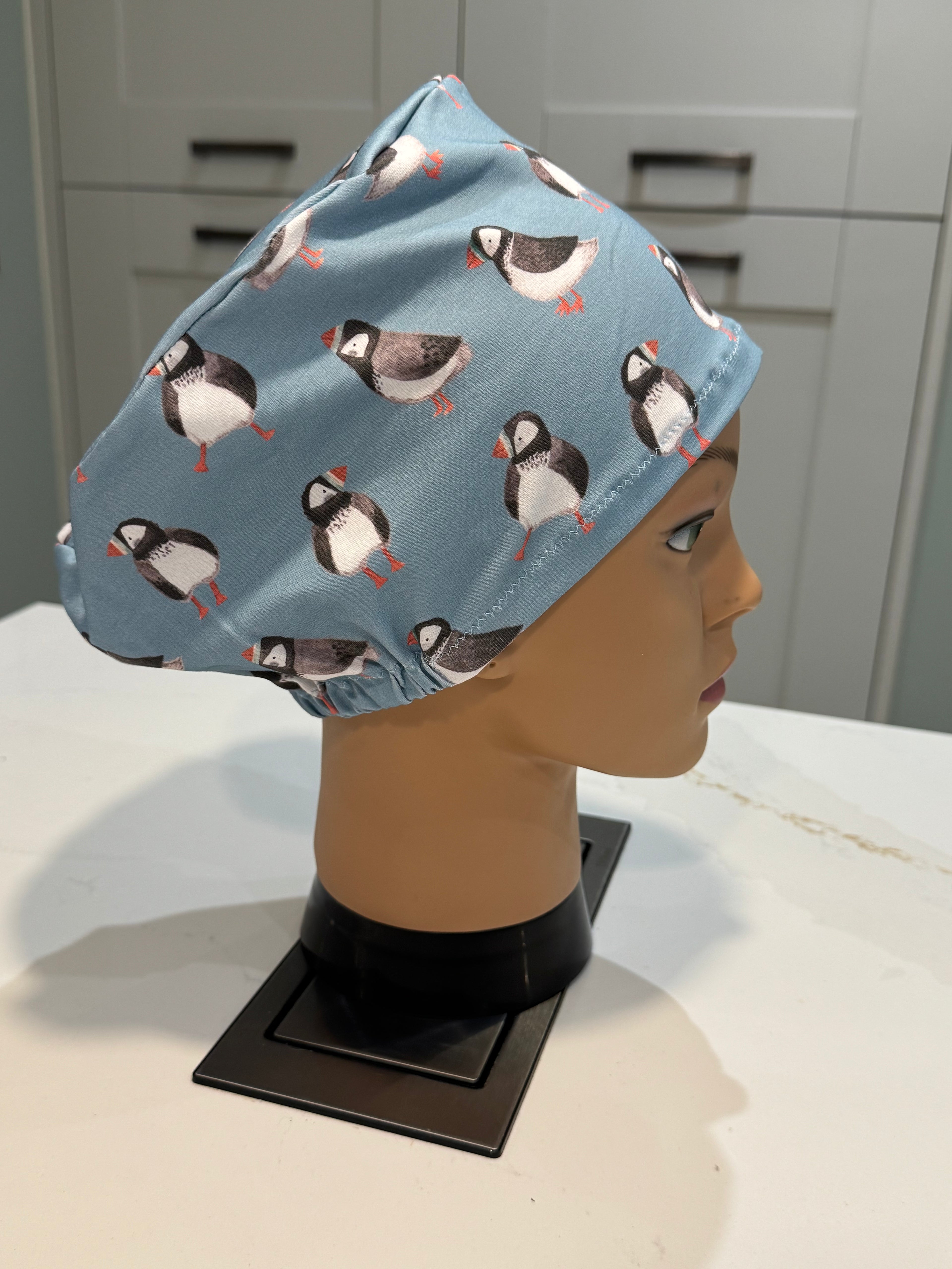 Puffin Colony Premium Jersey super soft and smooth cotton theatre scrub hat/cap