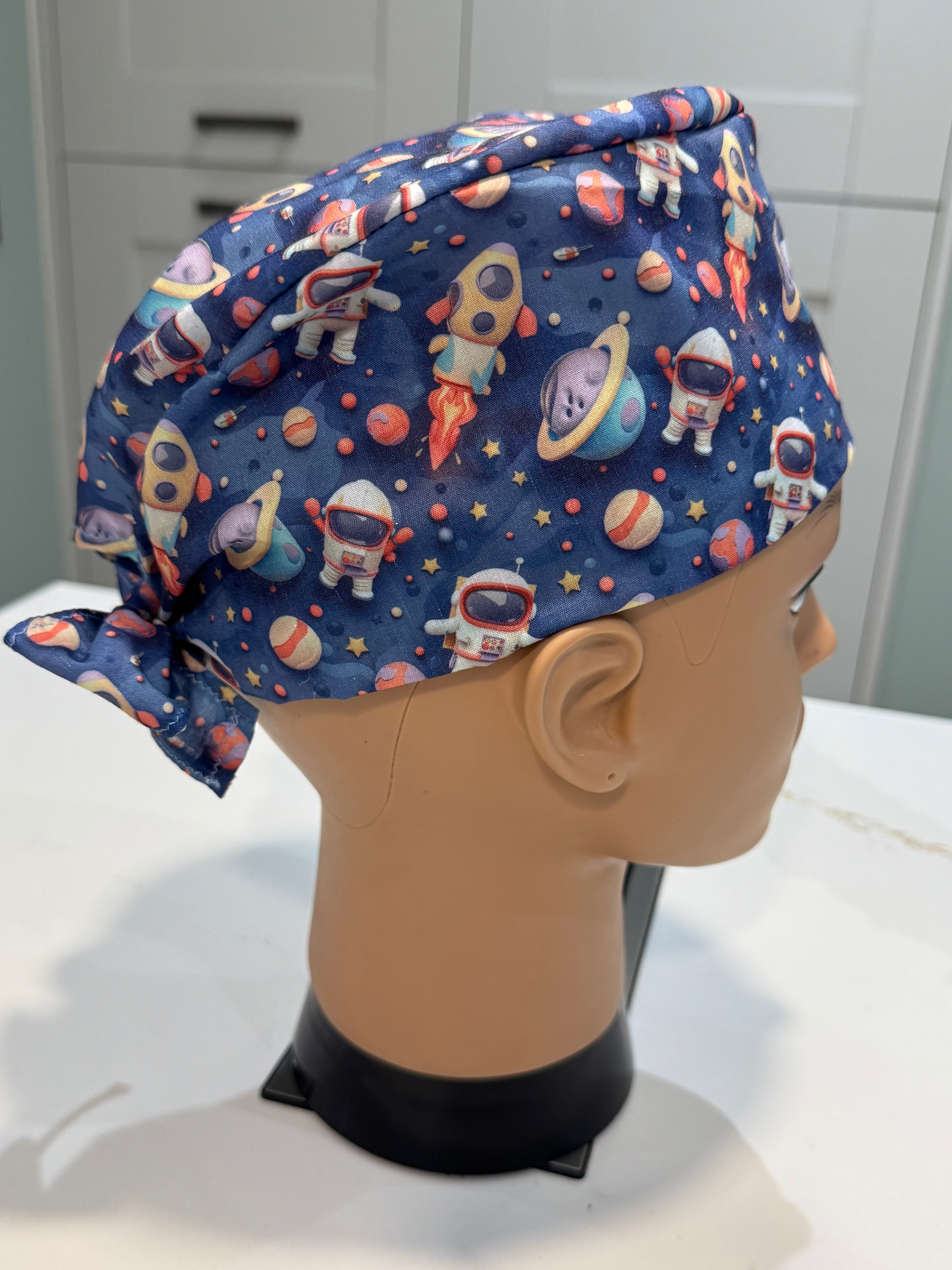 Little Space Explorers Unisex Tie Back Scrub Cap