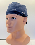 Midnight Motorcycles Cotton Fabric tie-back theatre scrub cap / hat.