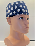 Sheep Dreams 100% Cotton Tie-Back Surgical/Theatre Scrub Hat/Cap. UK Handmade