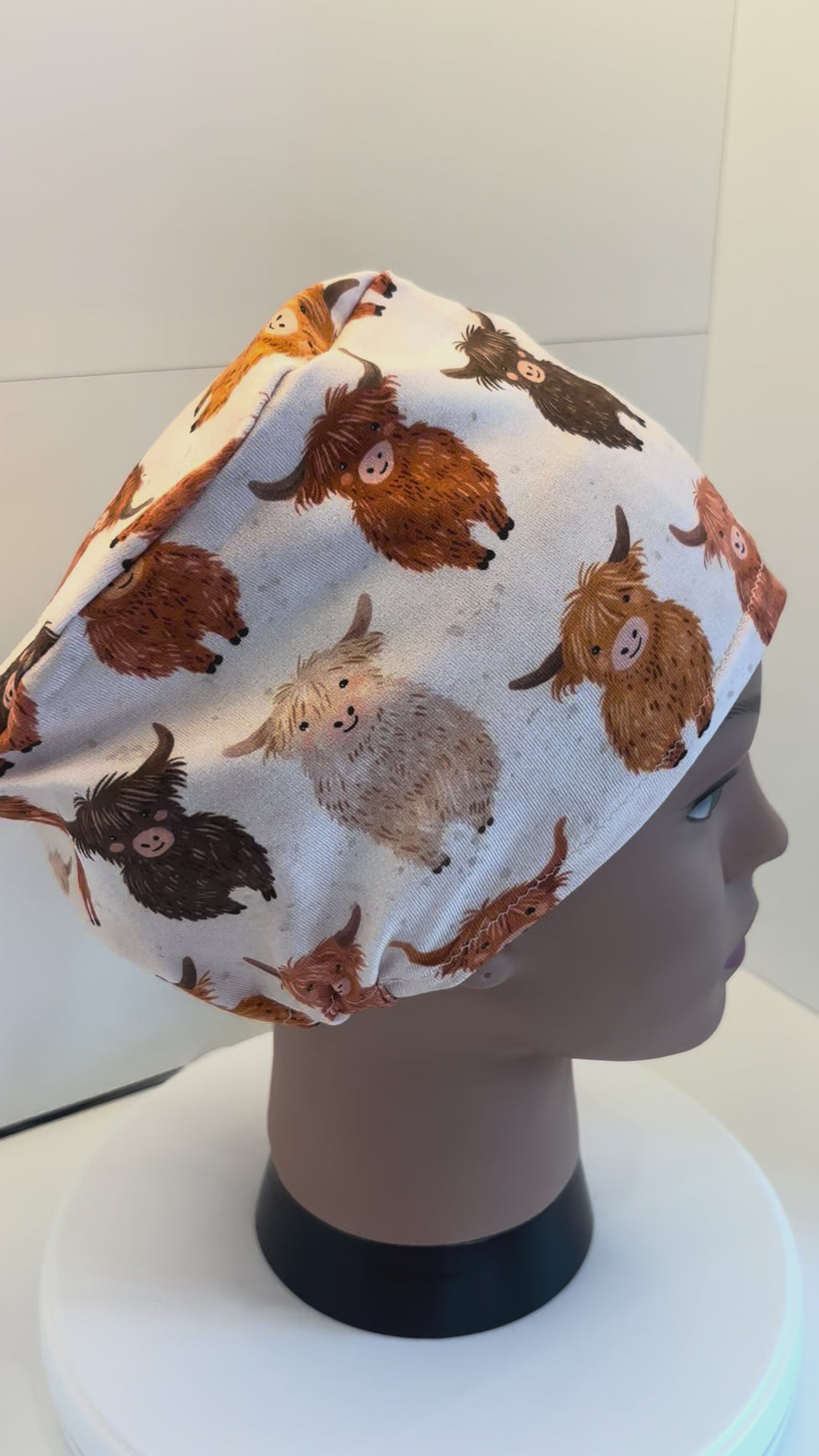 Cheerful Cows Premium Cotton Jersey super soft theatre scrub hat/cap